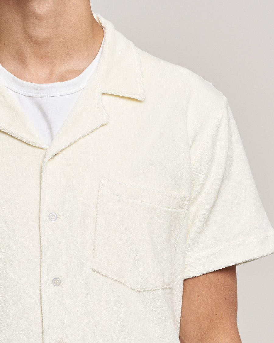 Homme | Chemises | The Resort Co | Short Sleeve Terry Resort Shirt White
