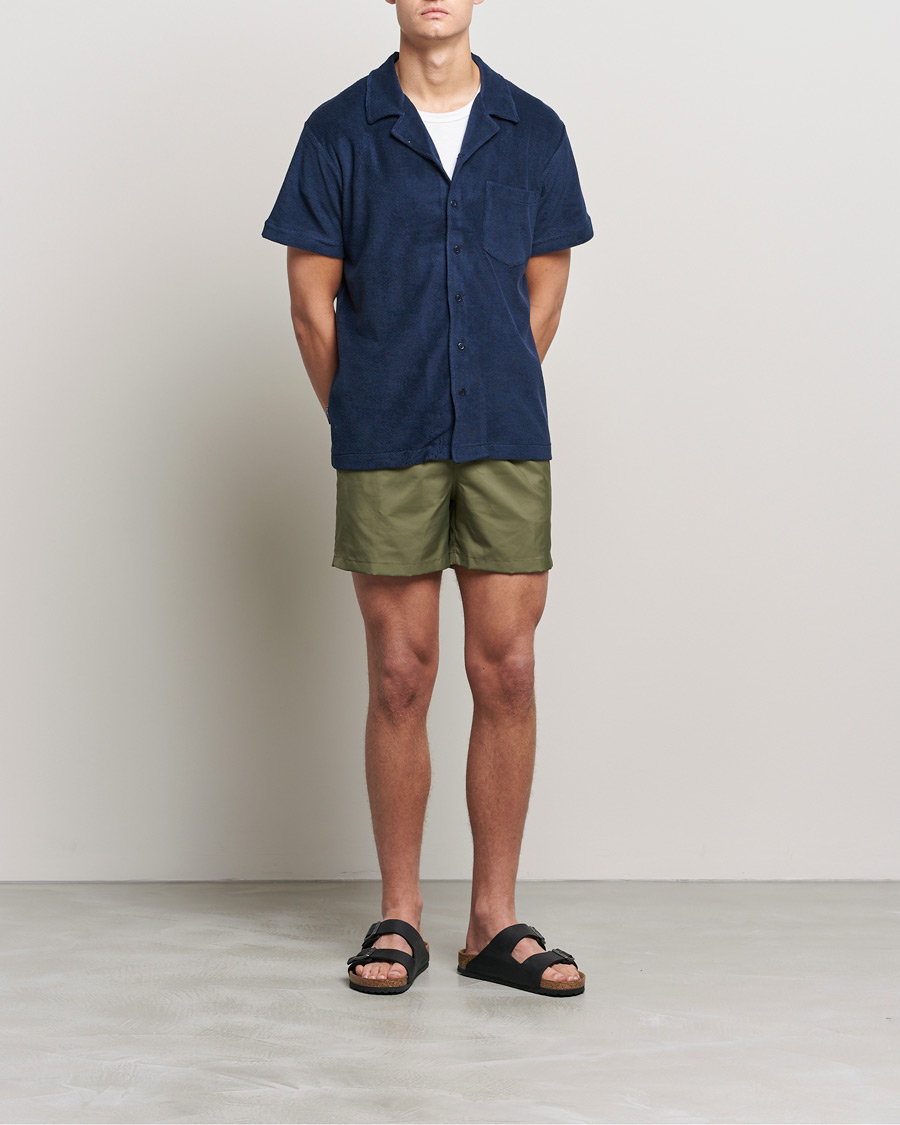 Homme | Chemises | The Resort Co | Short Sleeve Terry Resort Shirt Navy