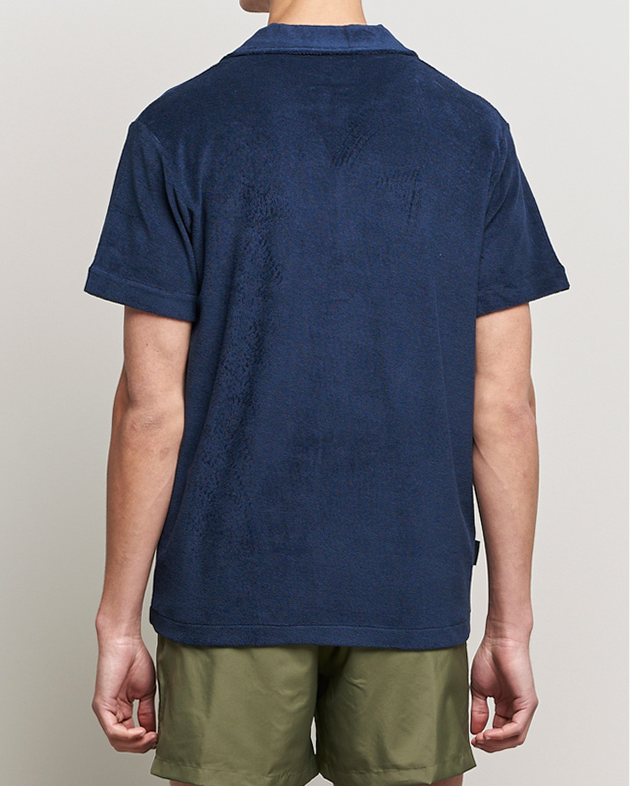 Homme | Chemises | The Resort Co | Short Sleeve Terry Resort Shirt Navy