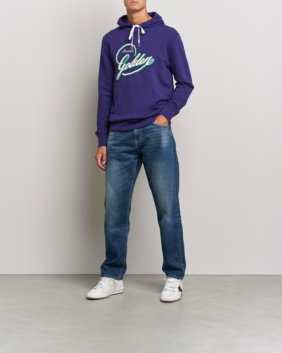 Homme | Pulls Et Tricots | Golden Goose | Deluxe Brand Journey Dreamers Hoodie Violet Indigo