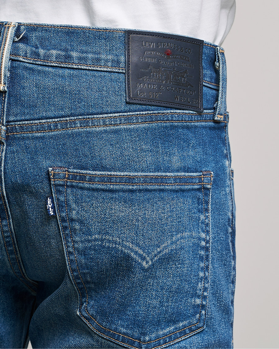 Homme | Jeans | Levi's Made & Crafted | 512 Slim Fit Stretch Jeans Aokigahara Mij Indigo Worn