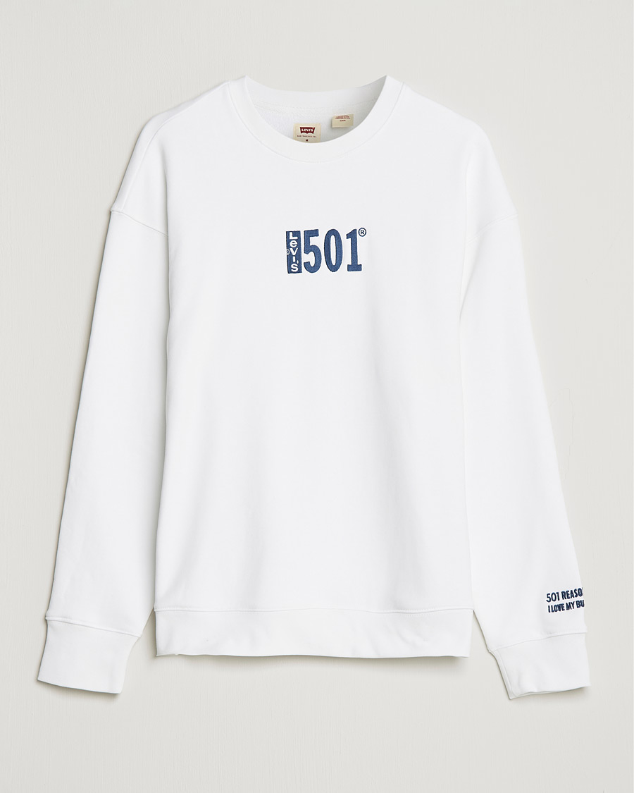 Homme | Pulls Et Tricots | Levi's | Relaxed Graphic 501 Crew Neck Crew White
