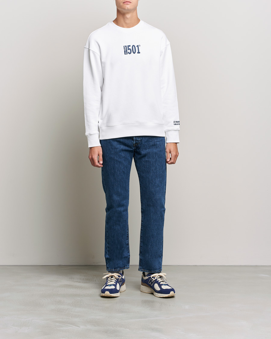 Homme | Pulls Et Tricots | Levi's | Relaxed Graphic 501 Crew Neck Crew White