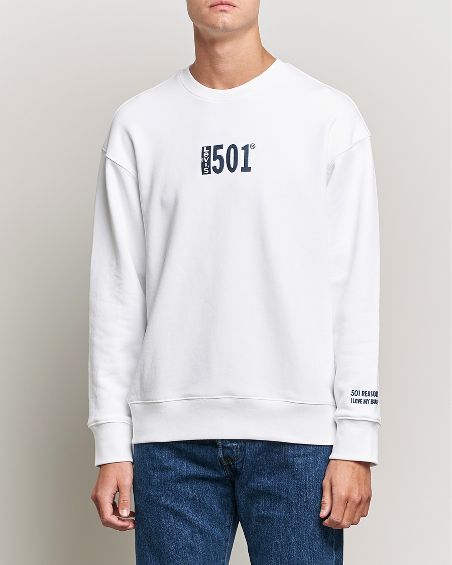 Homme | Pulls Et Tricots | Levi's | Relaxed Graphic 501 Crew Neck Crew White
