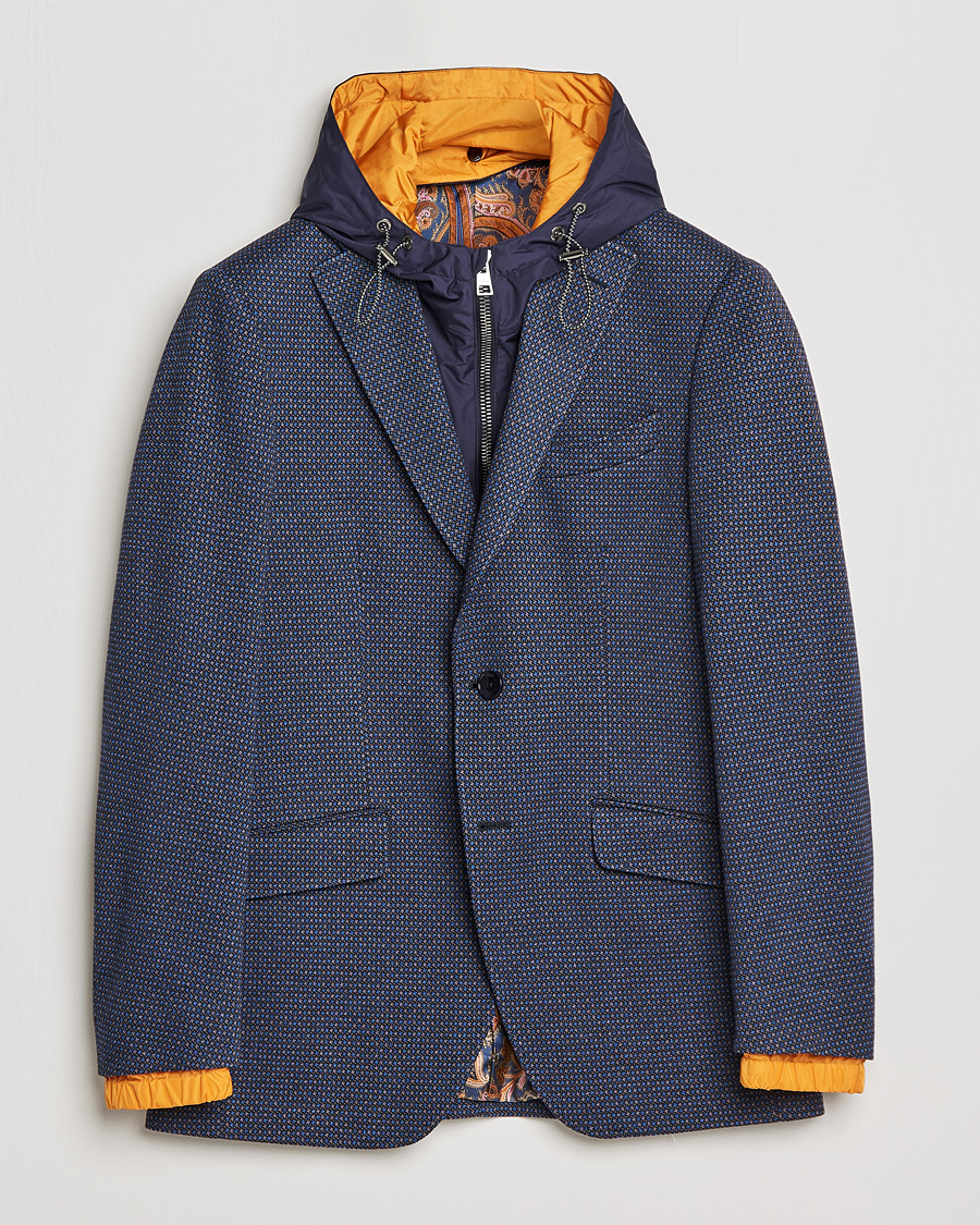 Homme | Blazers | Etro | Hooded Jersey Blazer Navy