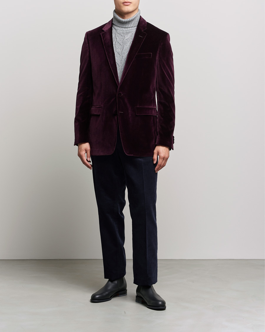 Homme | Blazers | Etro | Velvet Blazer Burgundy