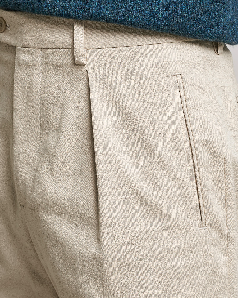 Homme | Pantalons | Etro | Pleated Trousers Beige
