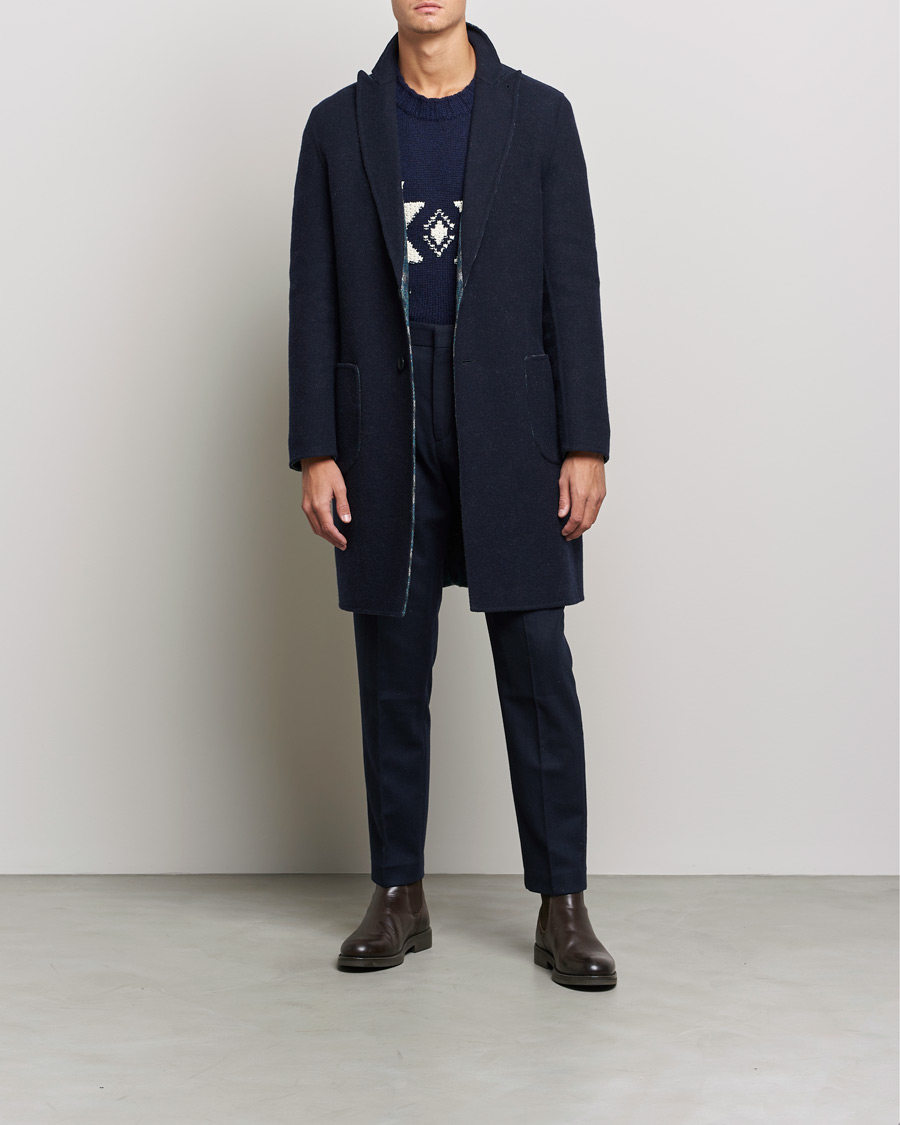 Homme | Manteaux Et Vestes | Etro | Deconstructed Reversible Coat Navy