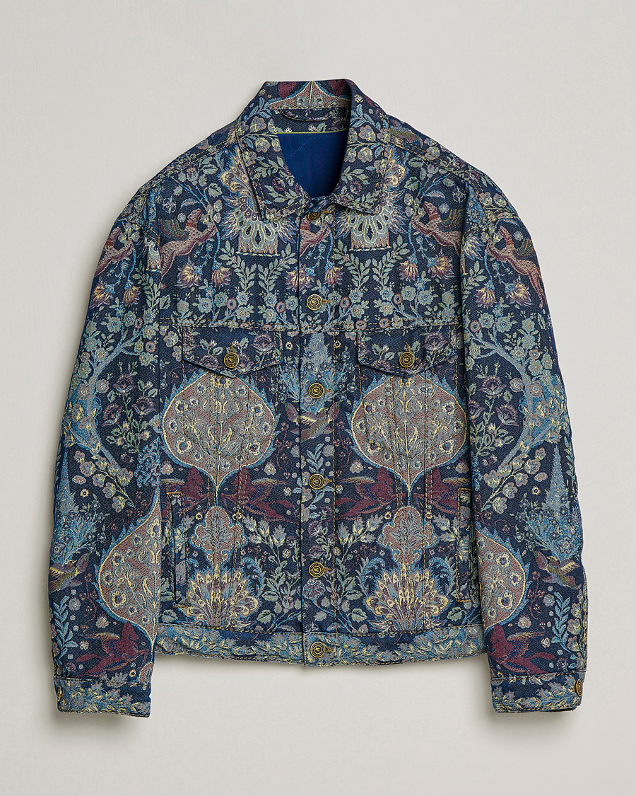 Homme | Manteaux Et Vestes | Etro | Embroidered Denim Jacket Dark Blue