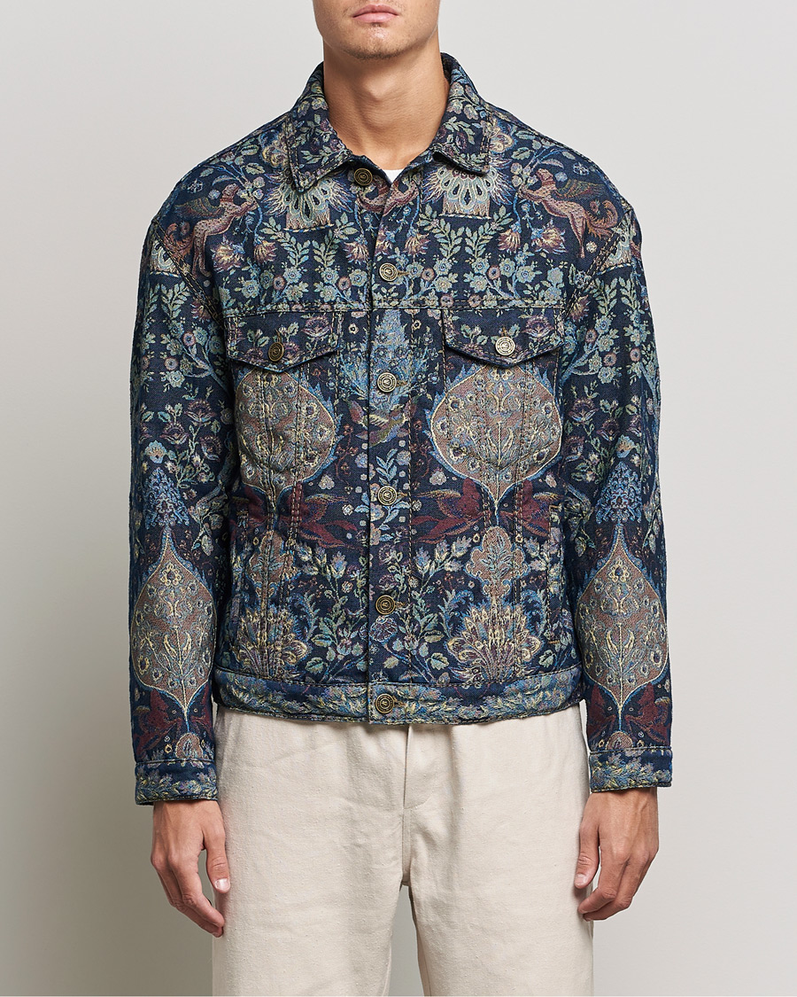 Homme | Manteaux Et Vestes | Etro | Embroidered Denim Jacket Dark Blue