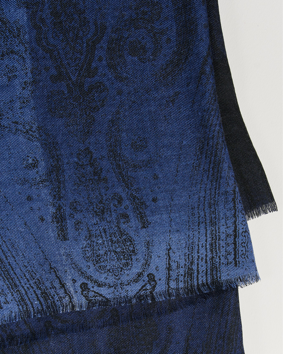 Homme | Etro Printed Cashmere Scarf Navy | Etro | Printed Cashmere Scarf Navy