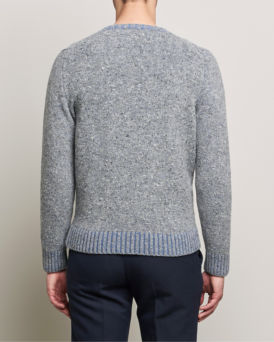 Homme | Pulls Et Tricots | Inis Meáin | Wool/Cashmere Crew Neck Grey/Blue
