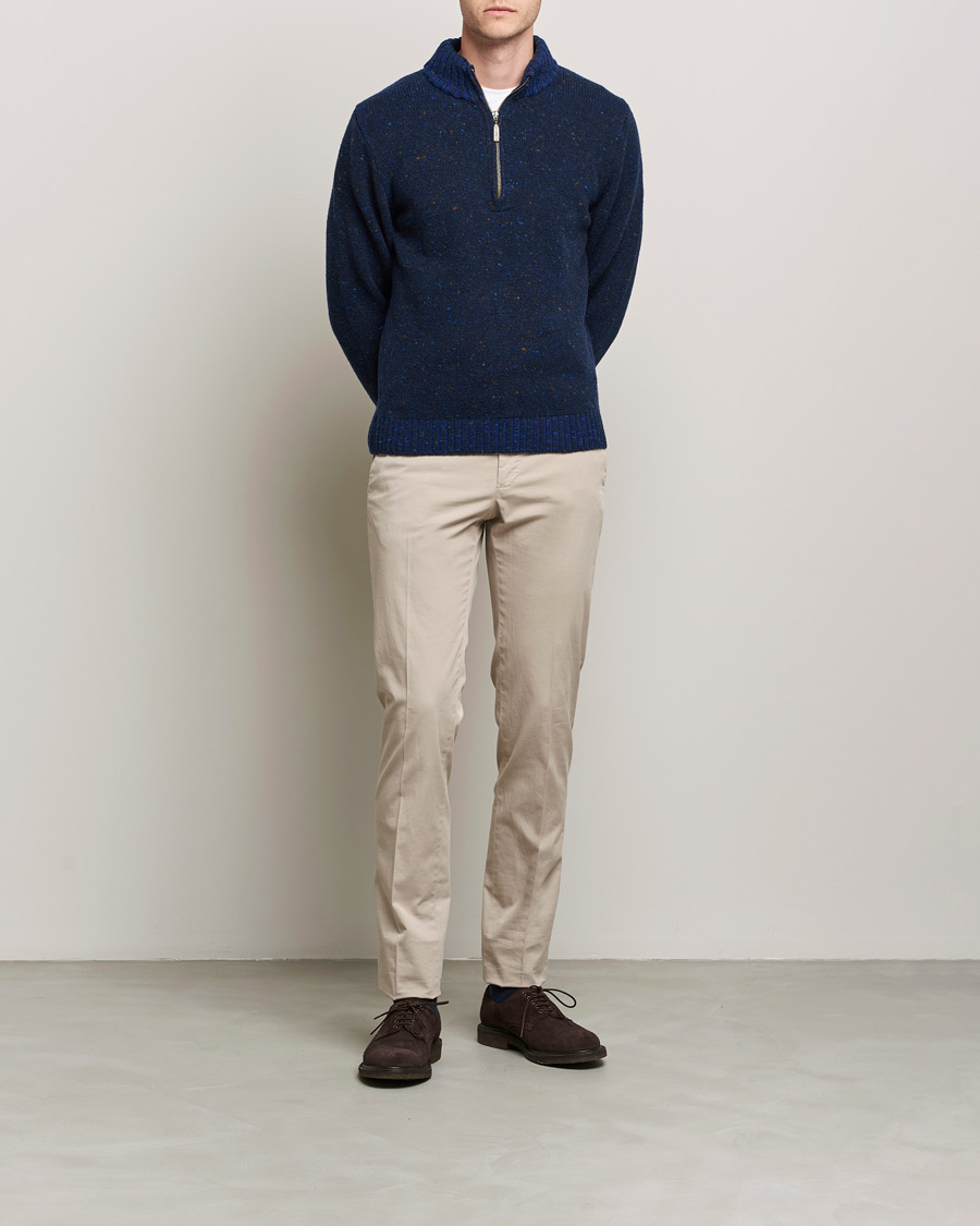 Homme | Pulls Et Tricots | Inis Meáin | Wool/Cashmere Half Zip Navy