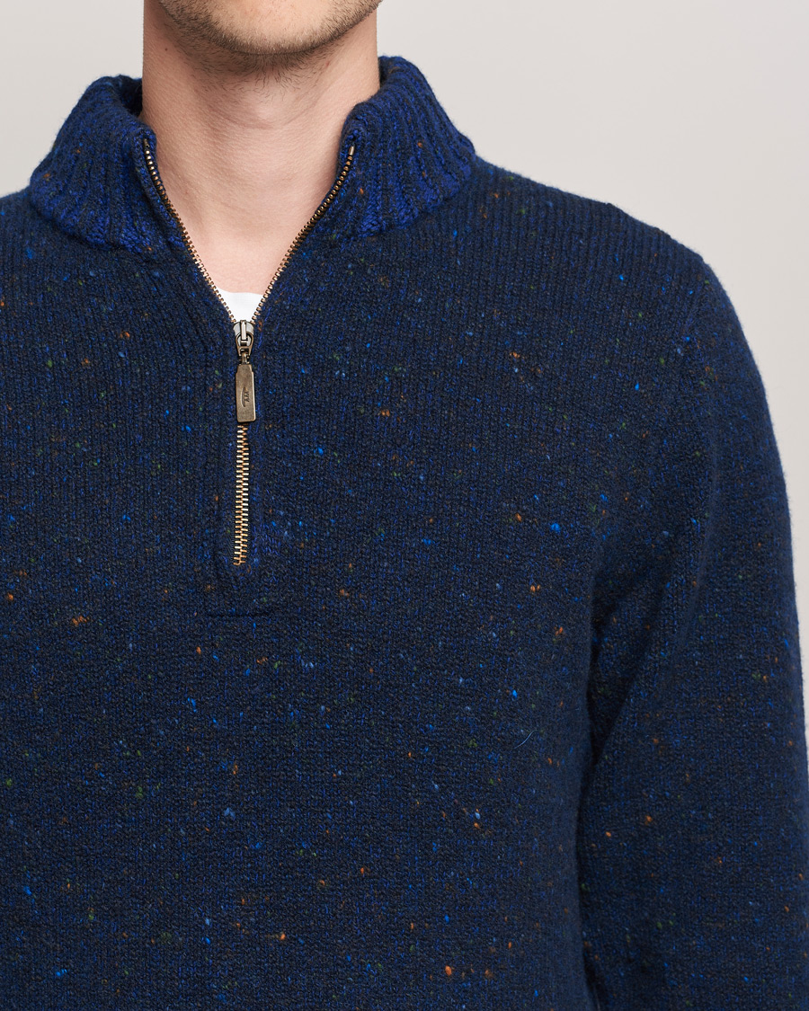 Homme | Pulls Et Tricots | Inis Meáin | Wool/Cashmere Half Zip Navy