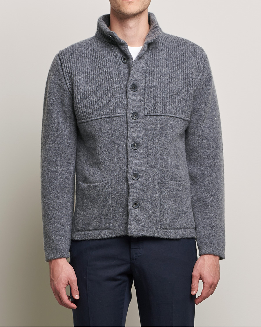 Homme | Pulls Et Tricots | Inis Meáin | Heavy Wool Cardigan Grey