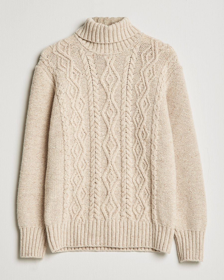 Homme | Pulls Et Tricots | Inis Meáin | Wool/Cashmere Aran Turtleneck Beige