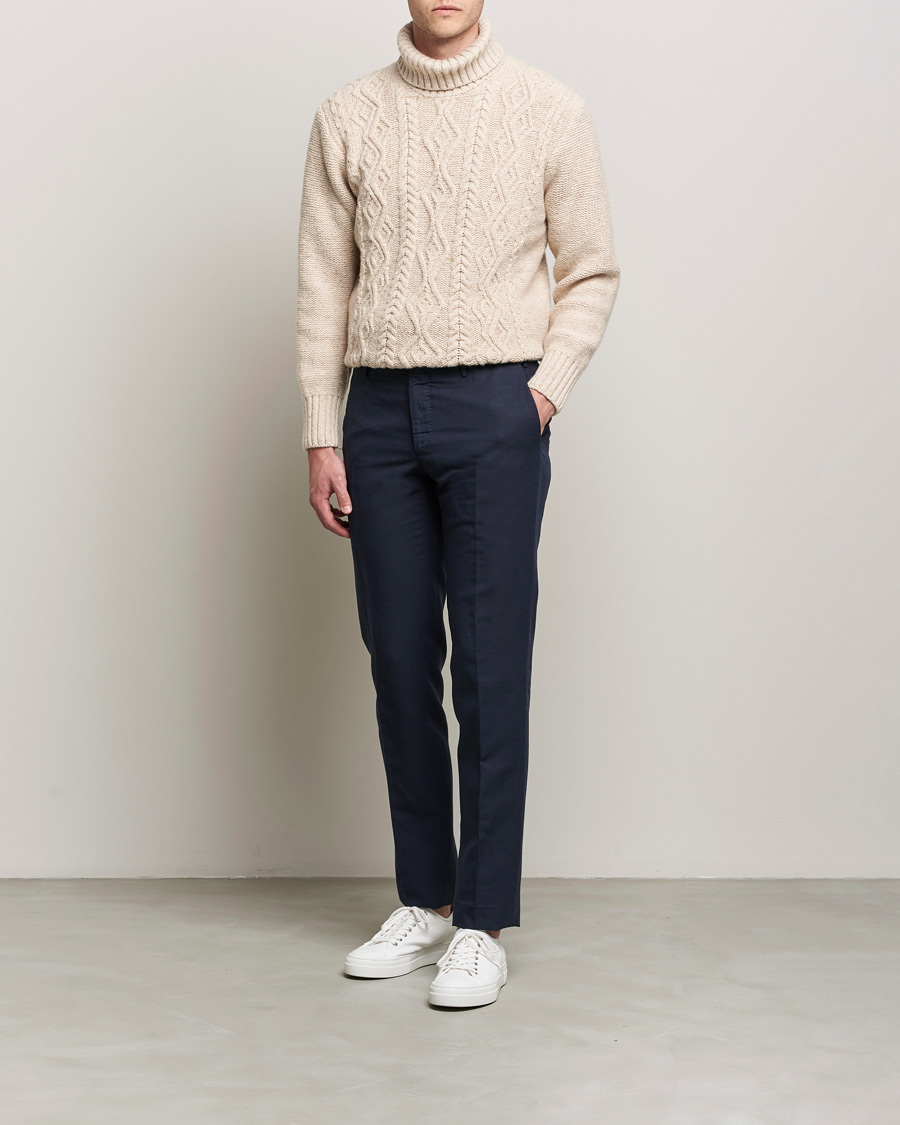 Homme | Pulls Et Tricots | Inis Meáin | Wool/Cashmere Aran Turtleneck Beige