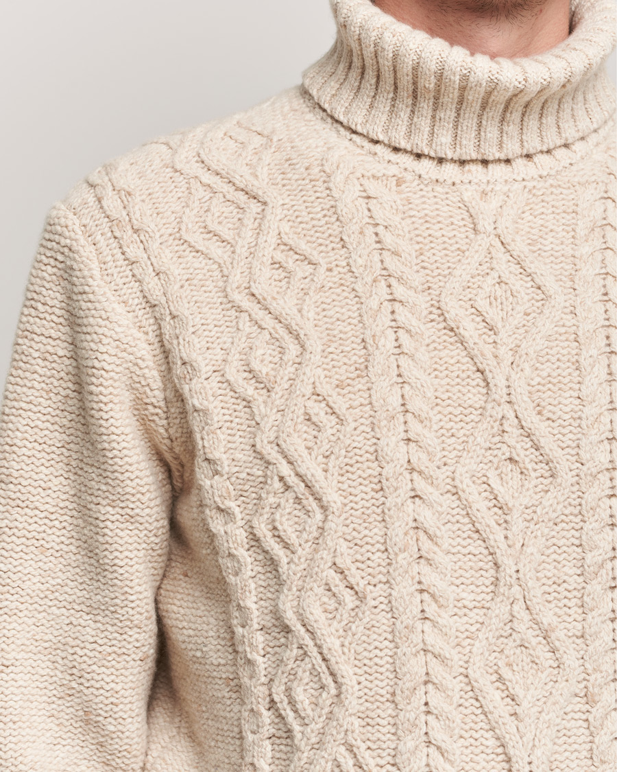 Homme | Pulls Et Tricots | Inis Meáin | Wool/Cashmere Aran Turtleneck Beige