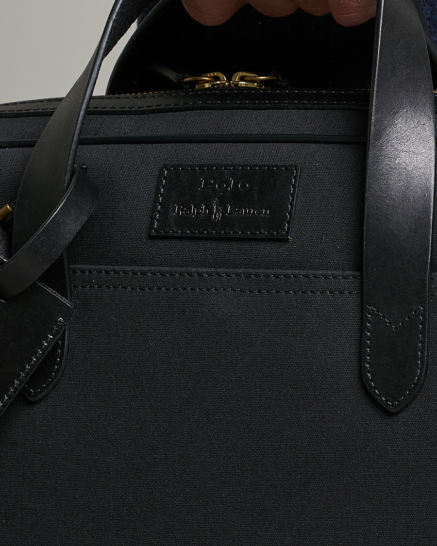 Homme | Polo Ralph Lauren Canvas Briefcase Black | Polo Ralph Lauren | Canvas Briefcase Black