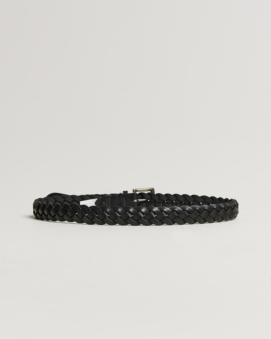 Homme | Polo Ralph Lauren Wide Braided Belt Black | Polo Ralph Lauren | Wide Braided Belt Black
