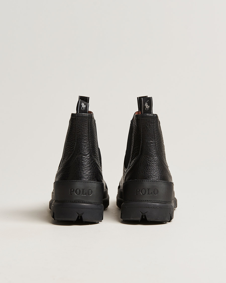 Homme | Polo Ralph Lauren Oslo Oiled Leather Chelsea Boot Black | Polo Ralph Lauren | Oslo Oiled Leather Chelsea Boot Black
