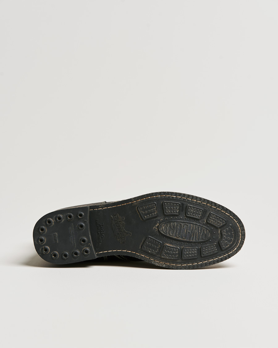 Homme | Polo Ralph Lauren RL Oiled Leather Boot Black | Polo Ralph Lauren | RL Oiled Leather Boot Black