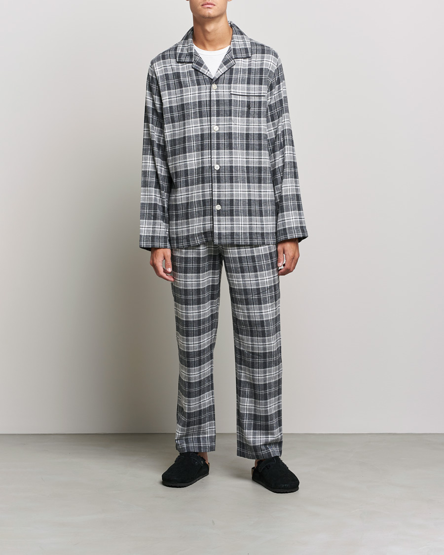 Homme | Peignoirs Et Pyjamas | Polo Ralph Lauren | Checked Flannel Pyjama Set Grey Heather