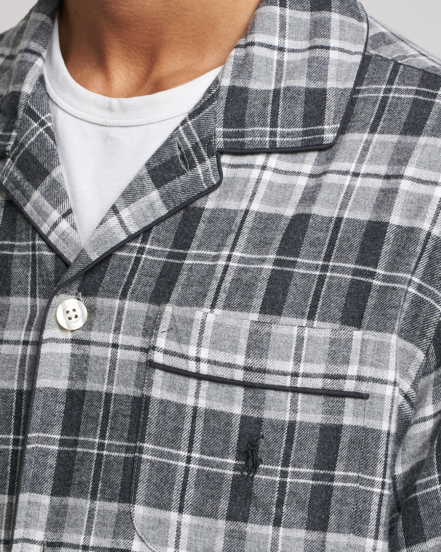 Homme | Peignoirs Et Pyjamas | Polo Ralph Lauren | Checked Flannel Pyjama Set Grey Heather