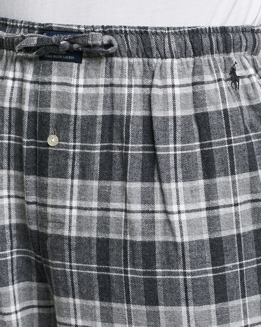 Homme | Peignoirs Et Pyjamas | Polo Ralph Lauren | Checked Flannel Pyjama Set Grey Heather