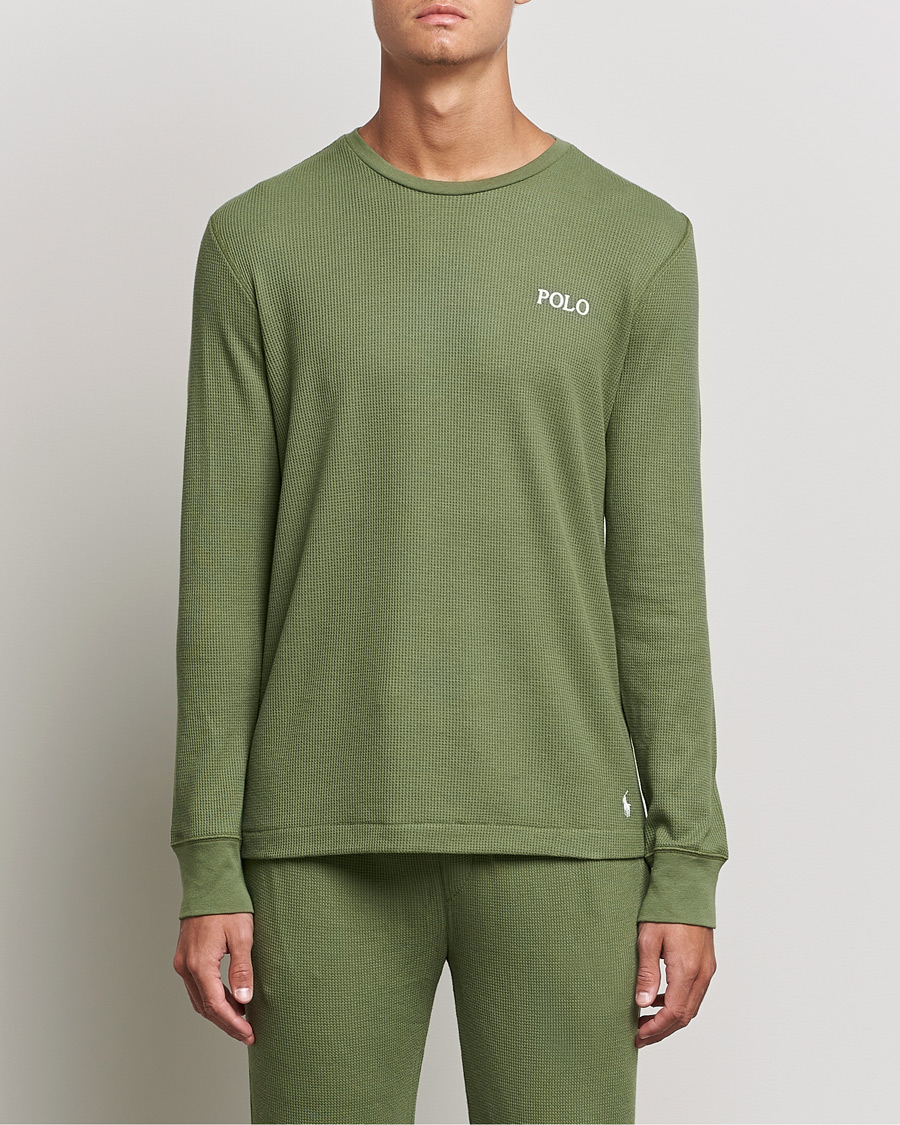 Homme | T-shirts | Polo Ralph Lauren | Waffle Long Sleeve Crew Neck Army Olive