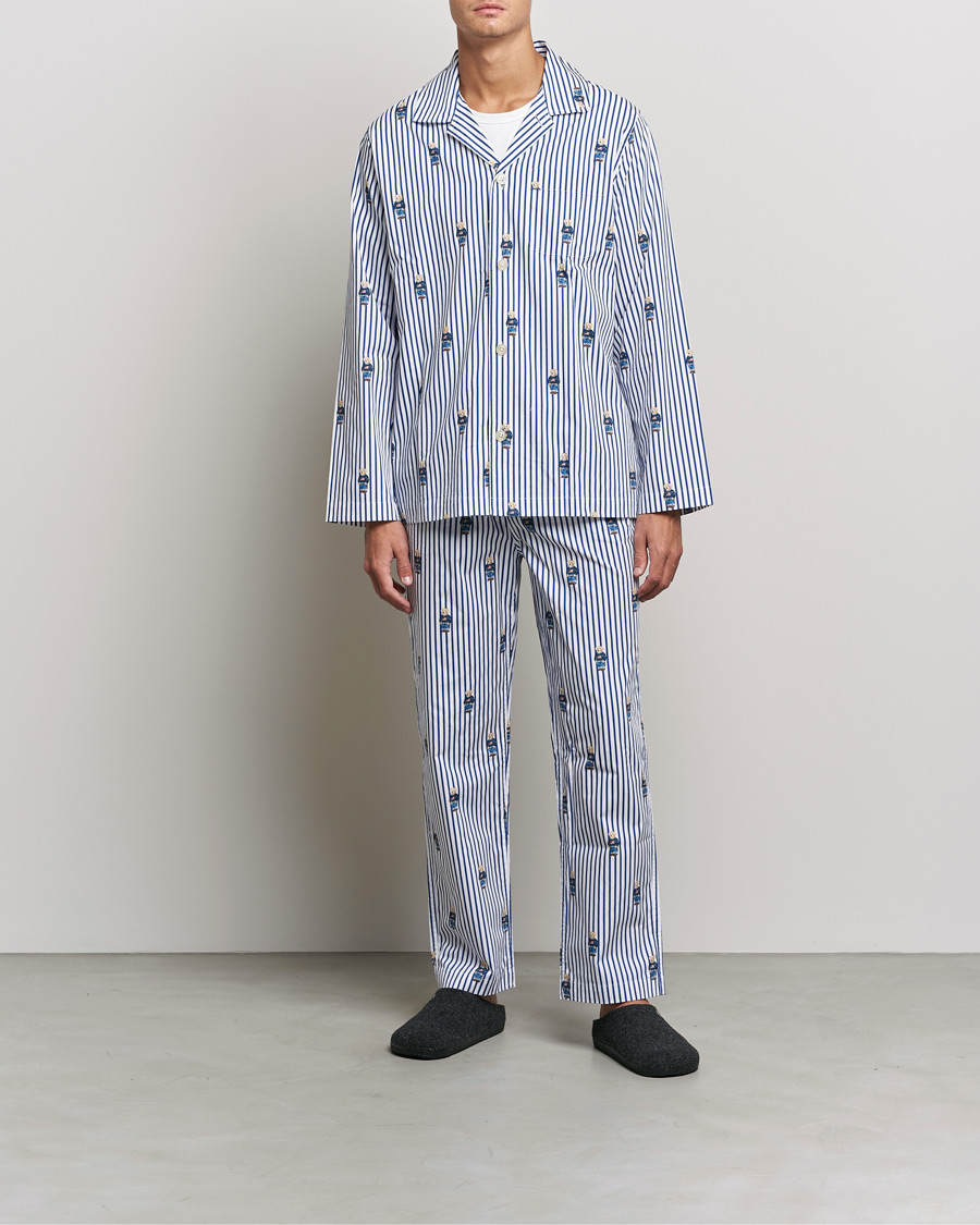 Homme | Peignoirs Et Pyjamas | Polo Ralph Lauren | Bear Striped Pyjama Set Blue/White