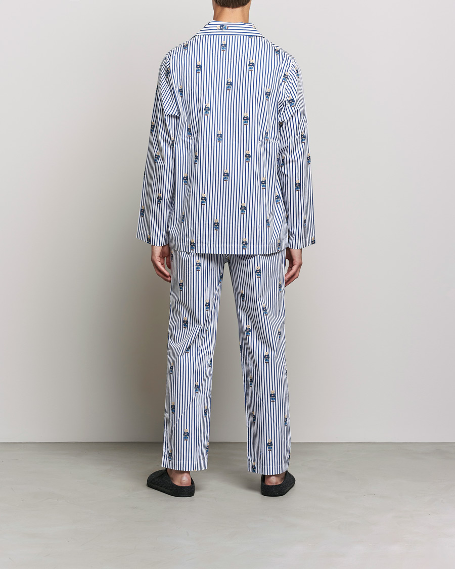 Homme | Peignoirs Et Pyjamas | Polo Ralph Lauren | Bear Striped Pyjama Set Blue/White