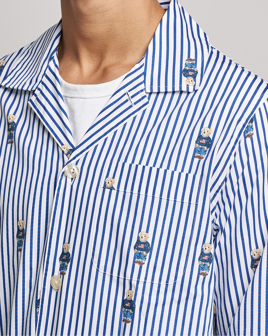 Homme | Peignoirs Et Pyjamas | Polo Ralph Lauren | Bear Striped Pyjama Set Blue/White