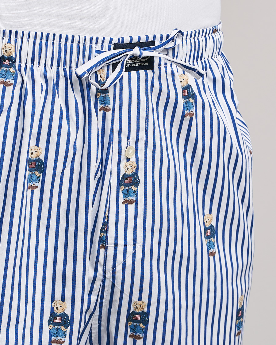 Homme | Peignoirs Et Pyjamas | Polo Ralph Lauren | Bear Striped Pyjama Set Blue/White