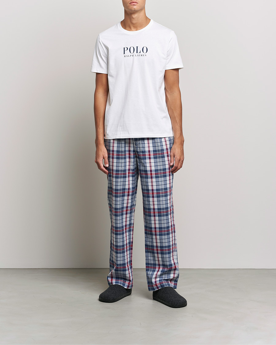 Homme | Peignoirs Et Pyjamas | Polo Ralph Lauren | Cotton Checked Pyjama Set White/Red