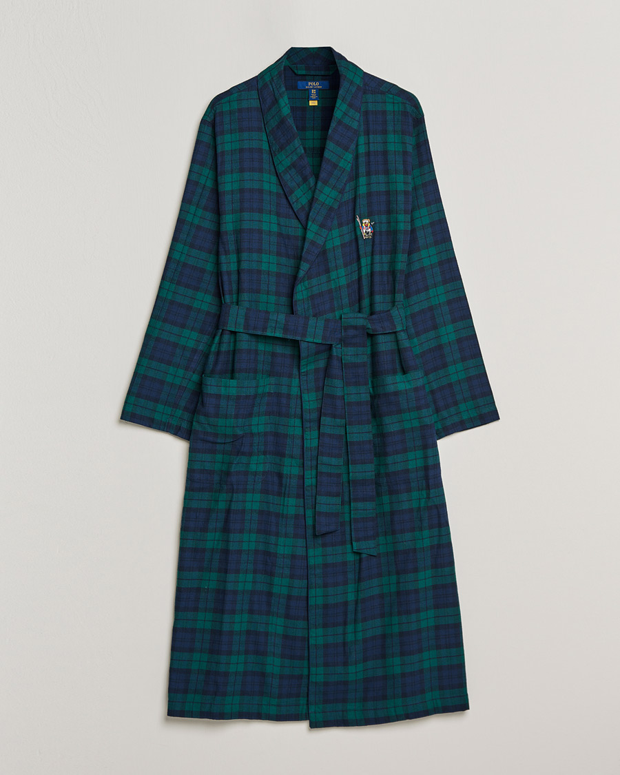 Homme | Peignoirs Et Pyjamas | Polo Ralph Lauren | Flannel Checked Robe Blackwatch