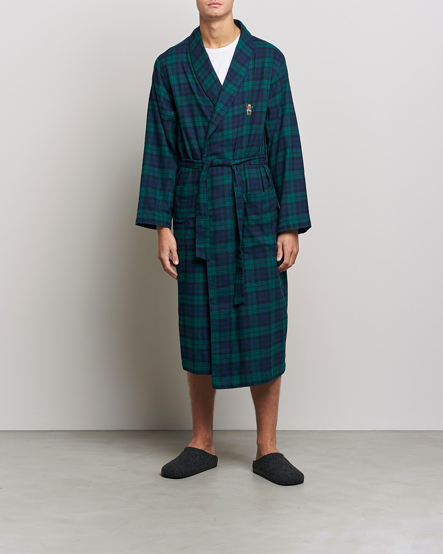 Homme | Peignoirs Et Pyjamas | Polo Ralph Lauren | Flannel Checked Robe Blackwatch