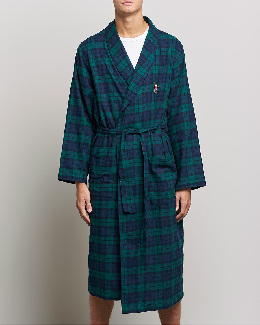 Homme | Peignoirs Et Pyjamas | Polo Ralph Lauren | Flannel Checked Robe Blackwatch