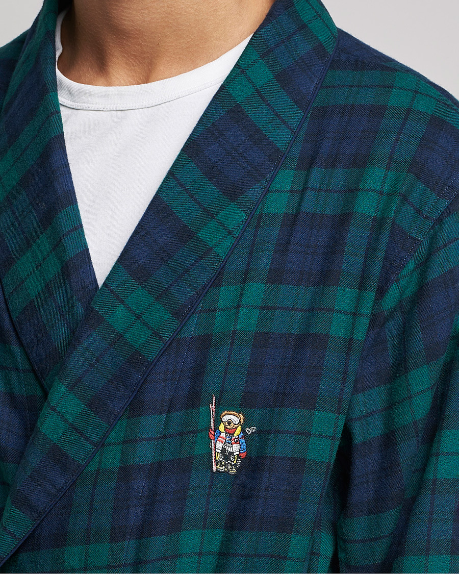 Homme | Peignoirs Et Pyjamas | Polo Ralph Lauren | Flannel Checked Robe Blackwatch