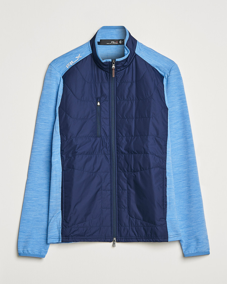 Homme | Pulls Et Tricots | RLX Ralph Lauren | Performance Wool Full Zip Hybrid Sweater Navy/Blue