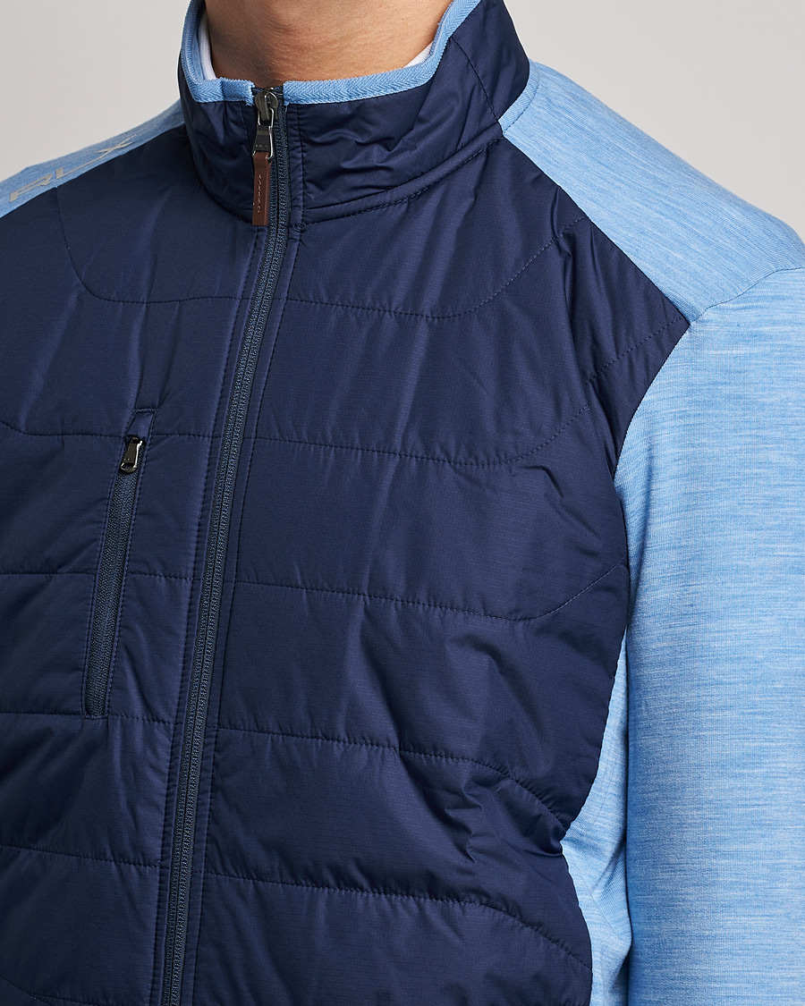 Homme | Pulls Et Tricots | RLX Ralph Lauren | Performance Wool Full Zip Hybrid Sweater Navy/Blue