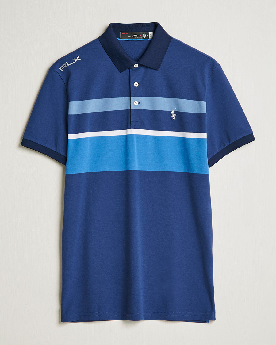 Homme | Polos | RLX Ralph Lauren | Performance Striped Polo Navy Multi