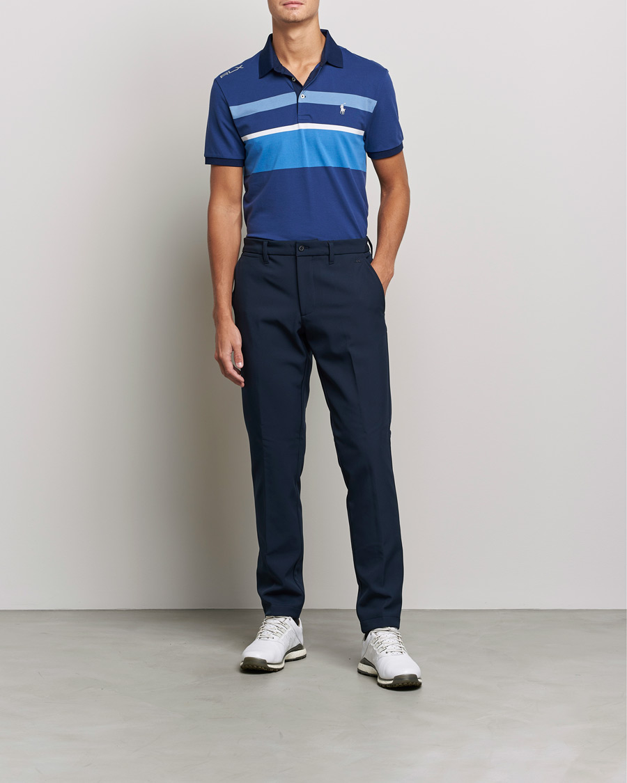 Homme | Polos | RLX Ralph Lauren | Performance Striped Polo Navy Multi
