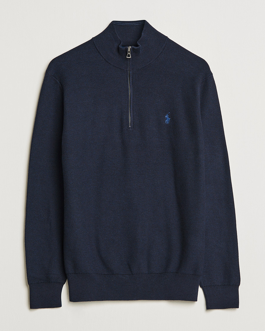 Homme | Pulls Et Tricots | Polo Ralph Lauren | Textured Half-Zip Navy Heather