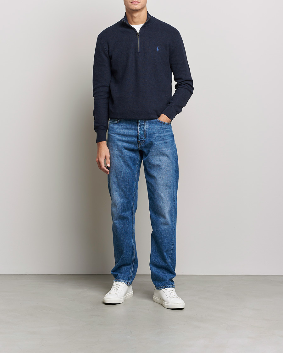 Homme | Pulls Et Tricots | Polo Ralph Lauren | Textured Half-Zip Navy Heather