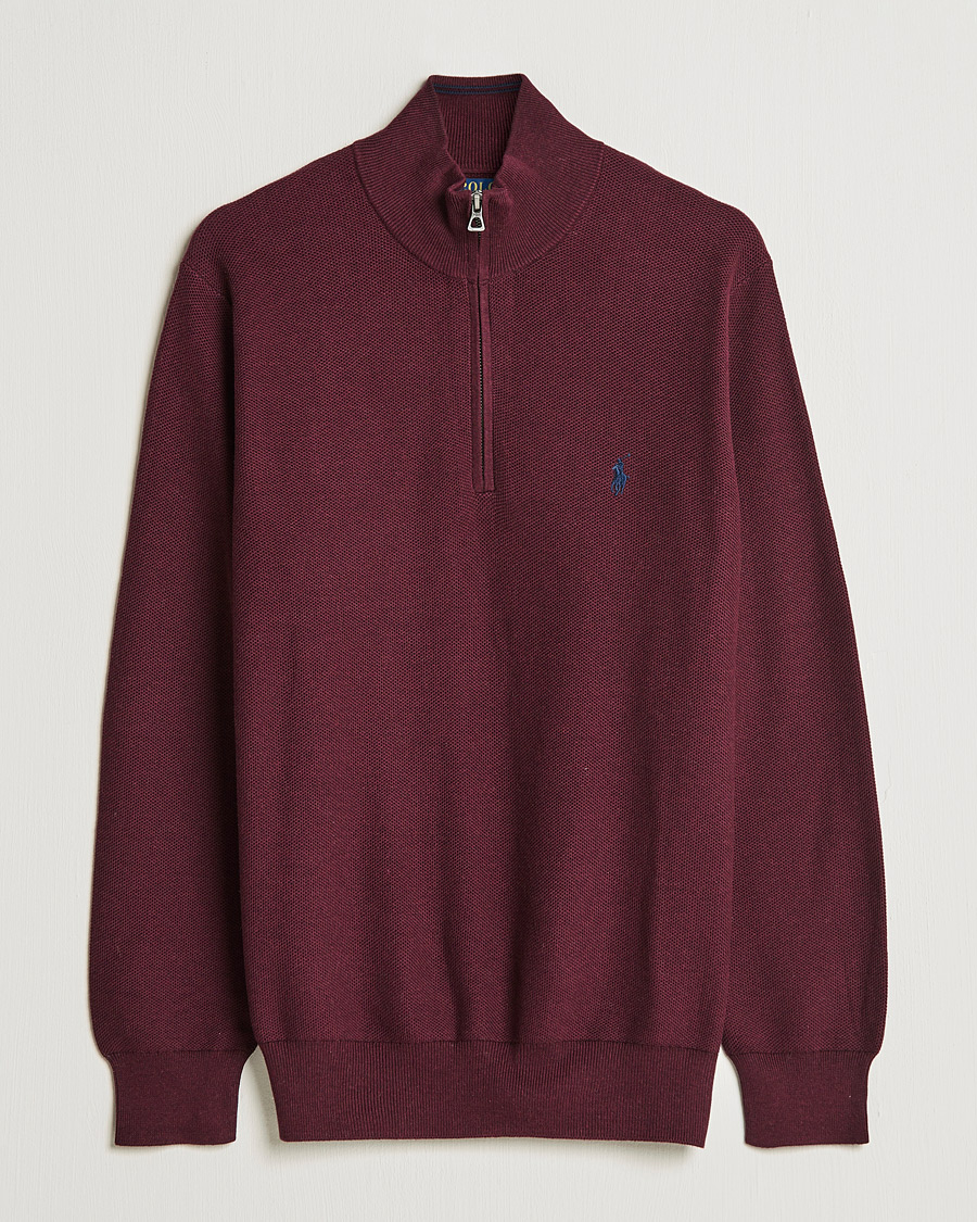 Homme | Pulls Et Tricots | Polo Ralph Lauren | Textured Half-Zip Aged Wine Heather