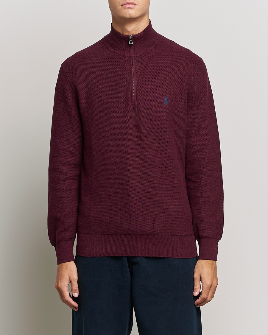 Homme | Pulls Et Tricots | Polo Ralph Lauren | Textured Half-Zip Aged Wine Heather