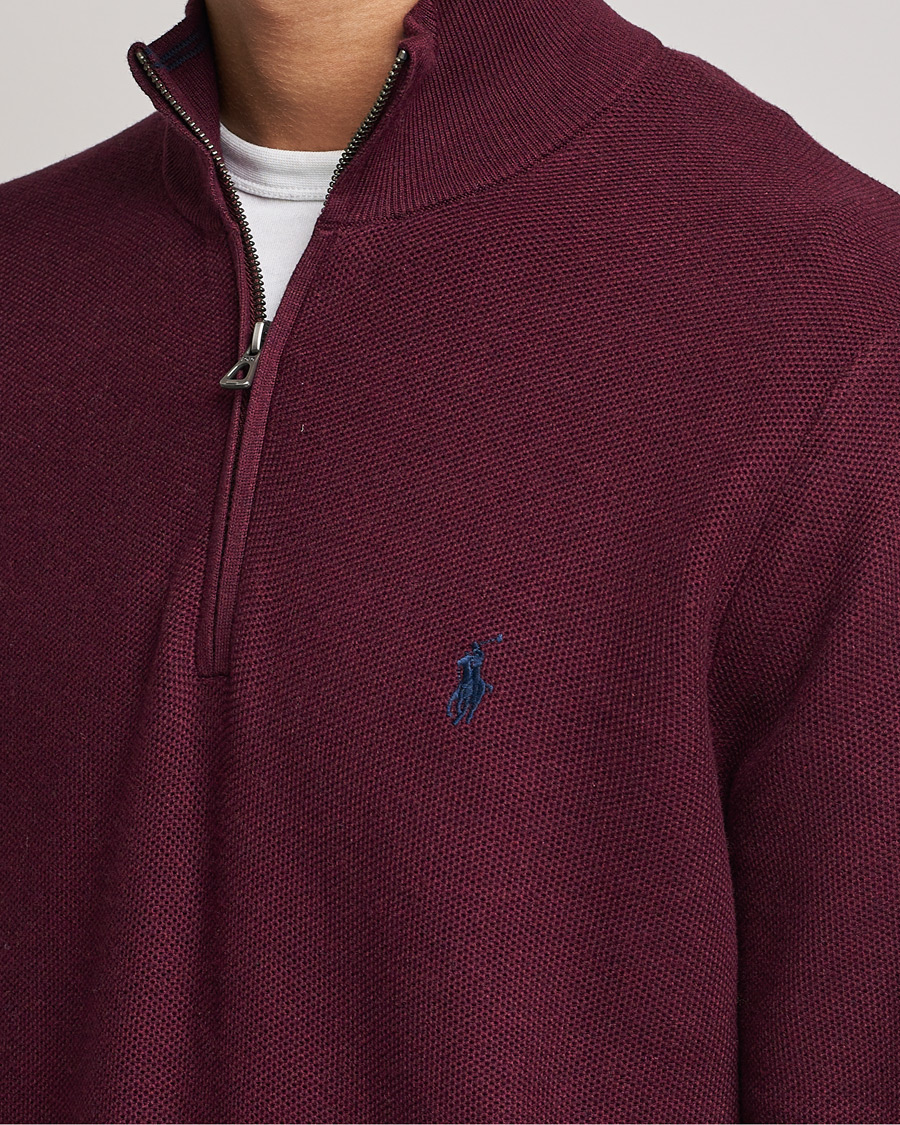 Homme | Pulls Et Tricots | Polo Ralph Lauren | Textured Half-Zip Aged Wine Heather