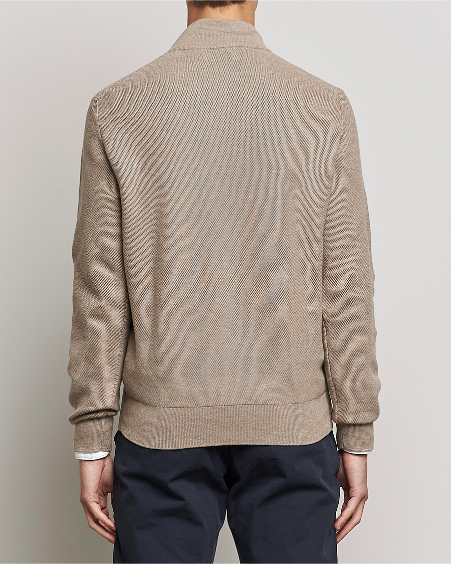 Homme | Pulls Et Tricots | Polo Ralph Lauren | Textured Half-Zip Honey Brown Heather