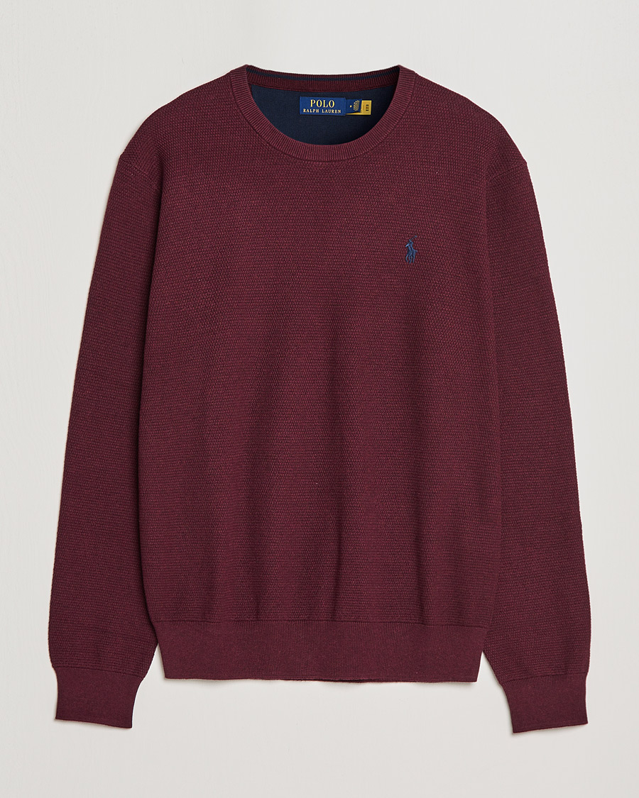 Homme | Pulls Et Tricots | Polo Ralph Lauren | Textured Crew Neck Sweater Aged Wine Heather